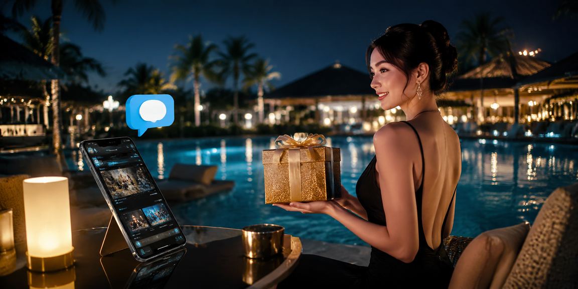 Người dùng nhận ưu đãi VIP tại bãi biển Mũi Né với điện thoại